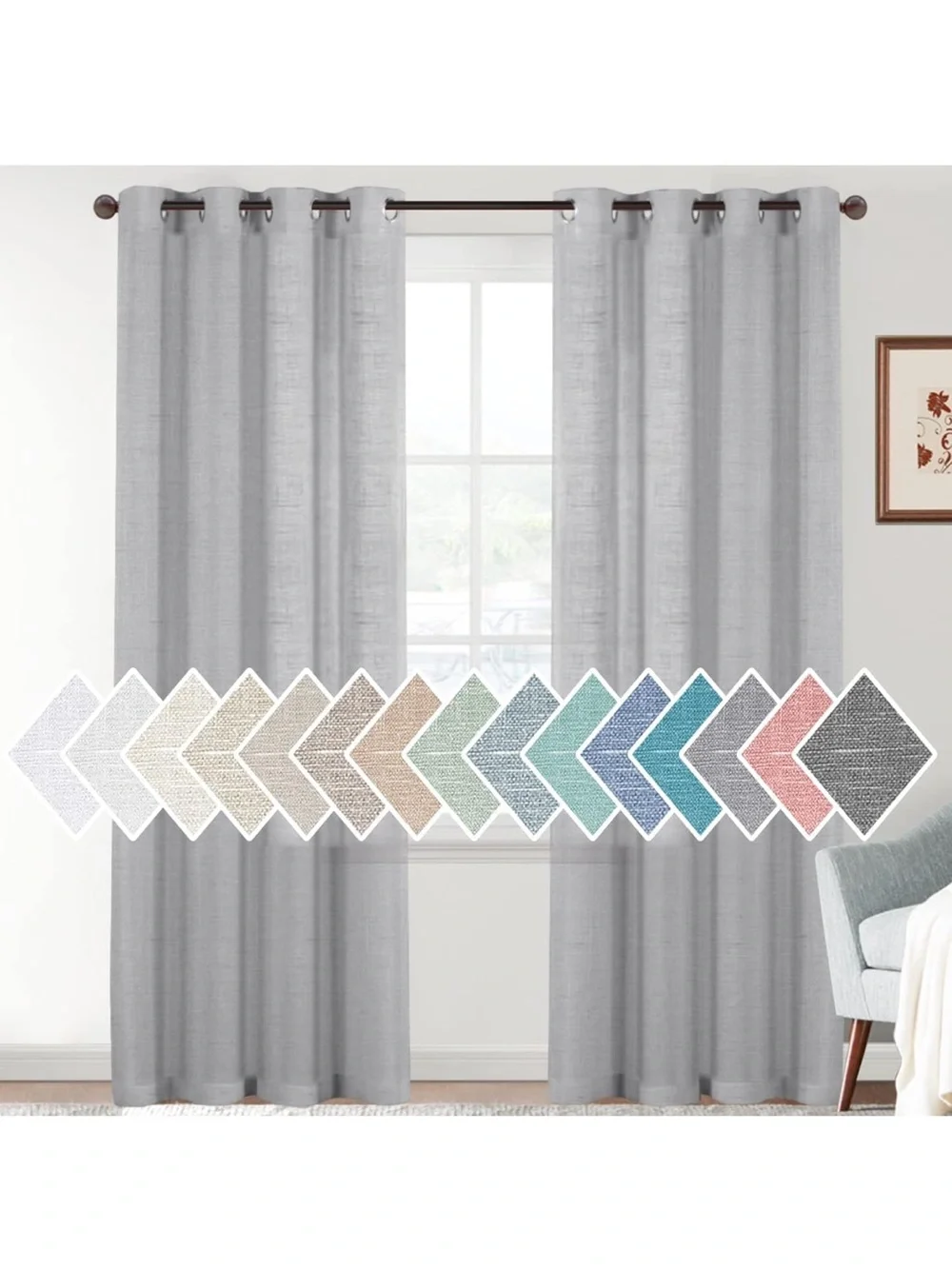 Gray Curtain Panels 85x52